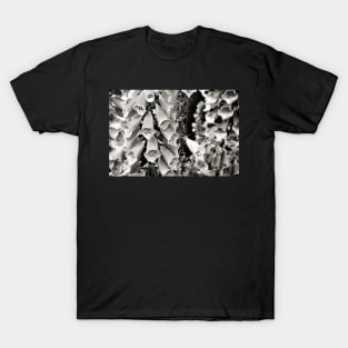 Fairy forest-Black and white. T-Shirt